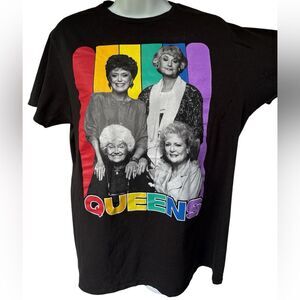 Golden Girls Pride Queens EUC Rainbow 🌈 LGBTQ + Black Graphic Tee shirt M L